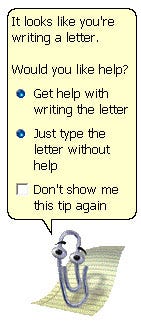 Clippy in Microsoft Word