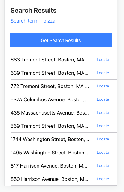 Fuzzy search API results from TomTom