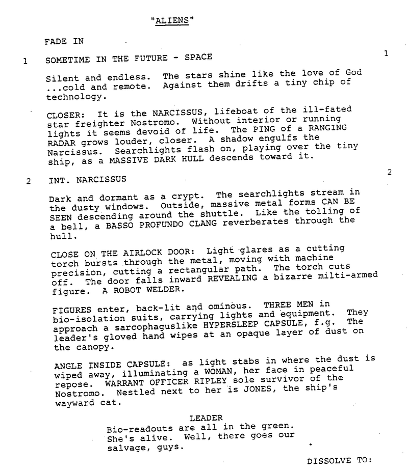 Page One: ‘Aliens’ (1986)
