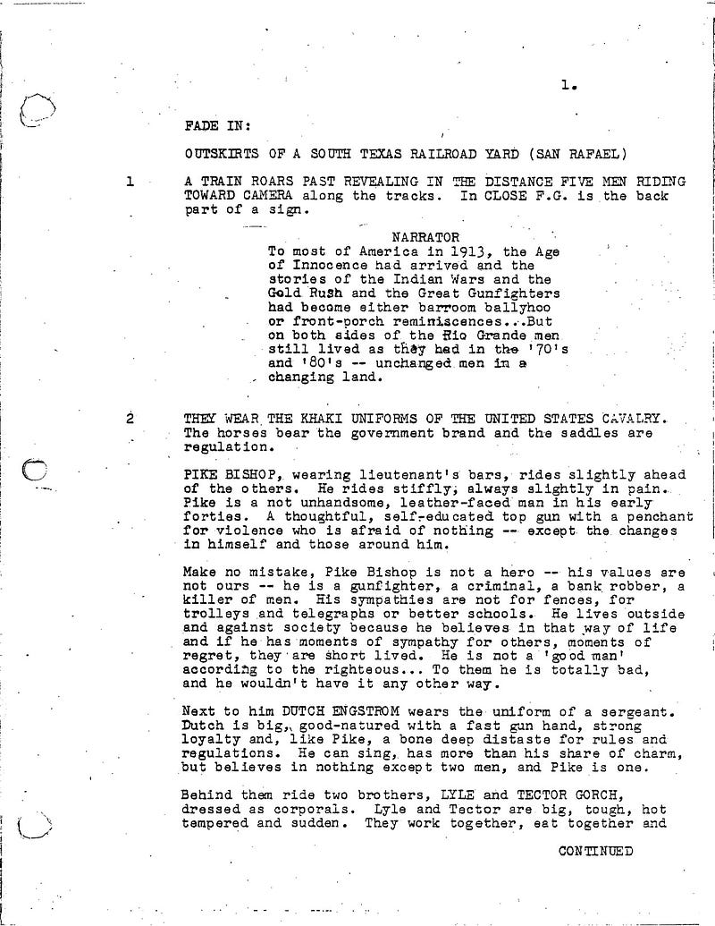 Page One: “The Wild Bunch” (1969)