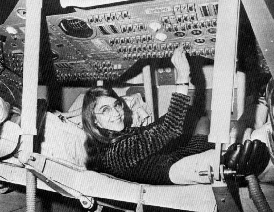 Hamilton, during her time as lead Apollo flight software designer.