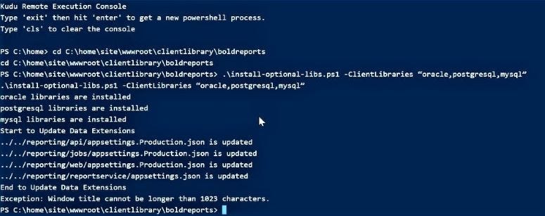 .\install-optional-libs.ps1 -ClientLibraries “oracle,postgresql,mysql