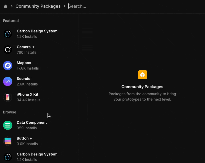 Community Plugins Menu in Framer