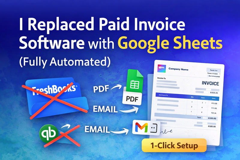 I Replaced Paid Invoice Software with Google Sheets (Fully Automated)
