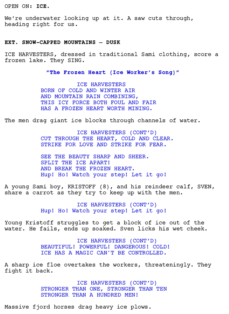 Page One: “Frozen” (2013)