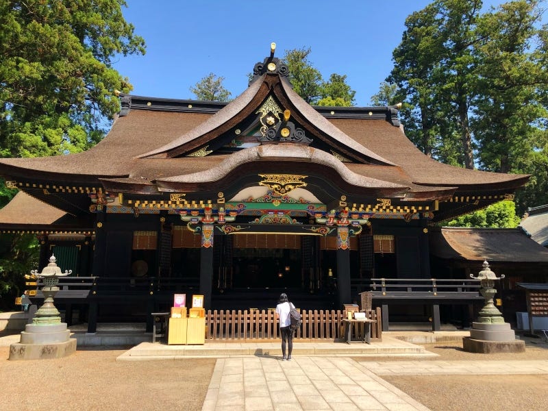 The main hall of Katori Jingu in Chiba Prefecture which is near Kashima Jingu