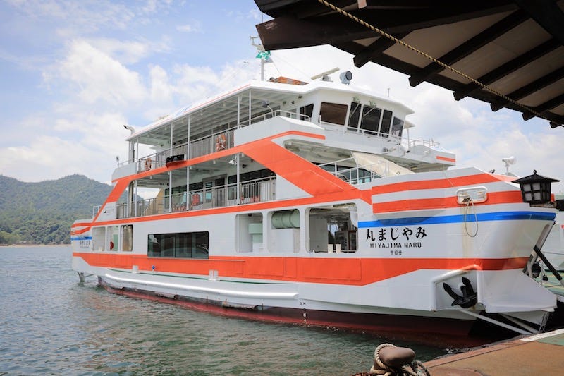 The ferry out to Hiroshima Prefecture’s island of Miyajima