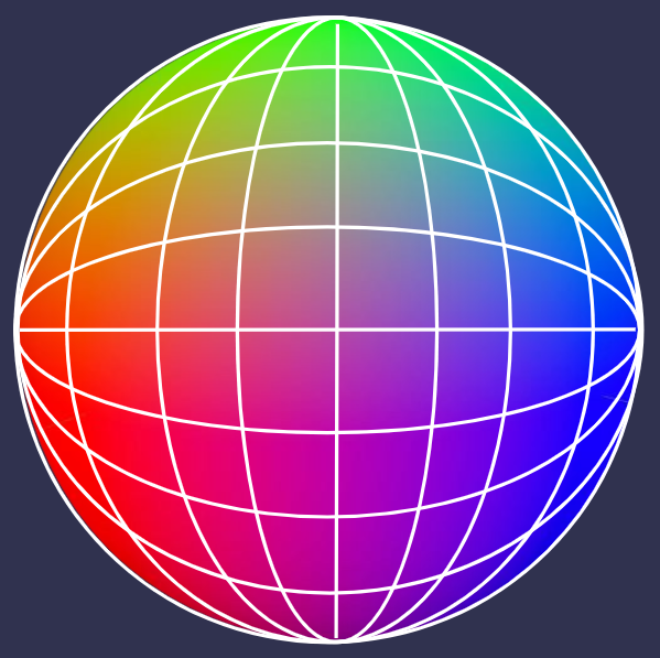 Visualization of vertex normals displayed as RGB color values on a 3D mesh