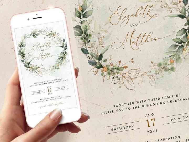 digital invitations or use recycled paper for your wedding invites idea by fountain events