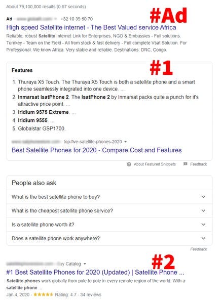 Ranking #1 and #2 For Long Tail Buyers Keyword