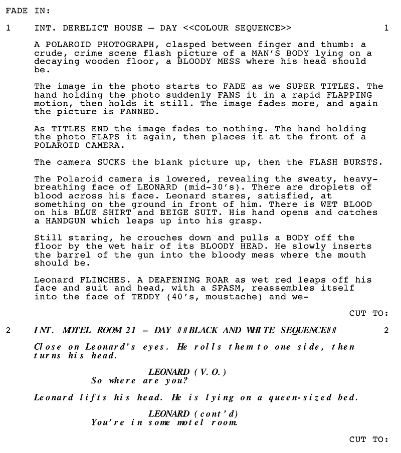 Page One: ‘Memento’ (2000)