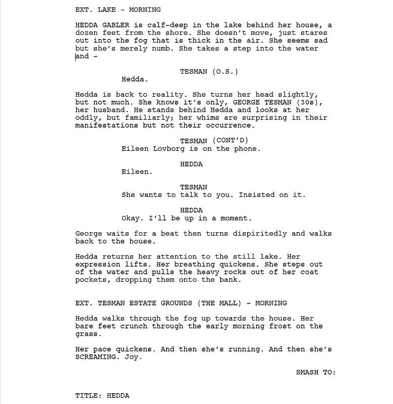 Page One: “Hedda” (2025)
