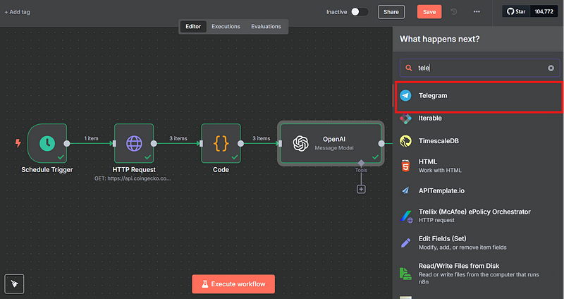Telegram Node