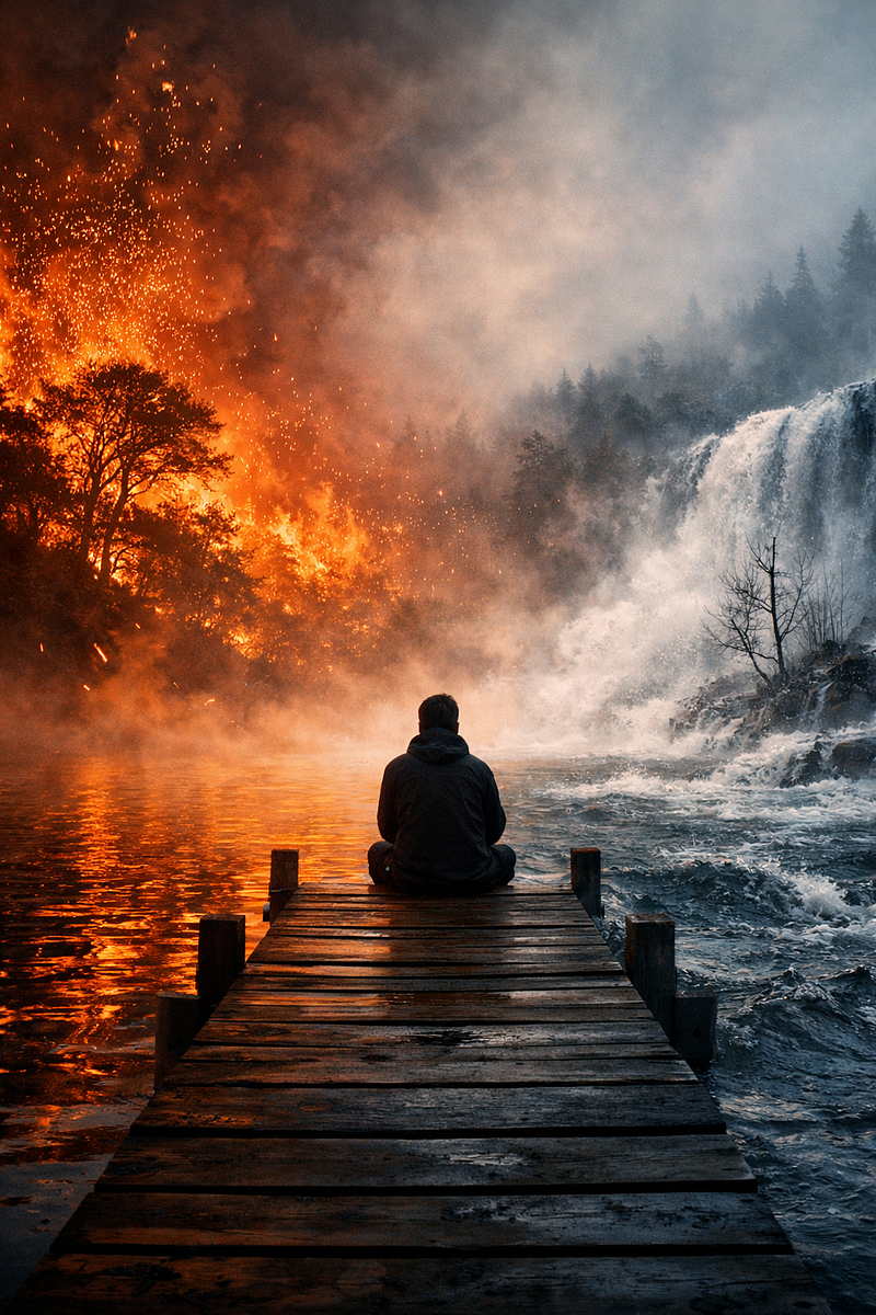 Fire, Flood and the Physics of Grief