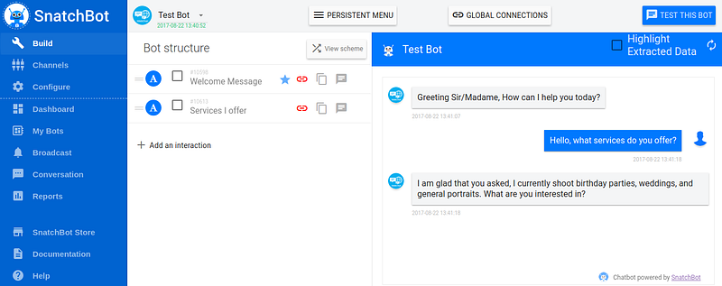 Kako kreirati chat bota na SnatchBot platformi: korak po korak upustva