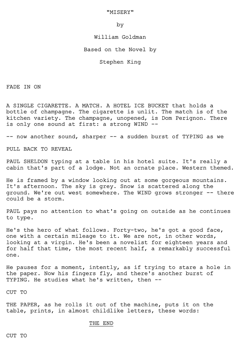 Page One: “Misery” (1990)