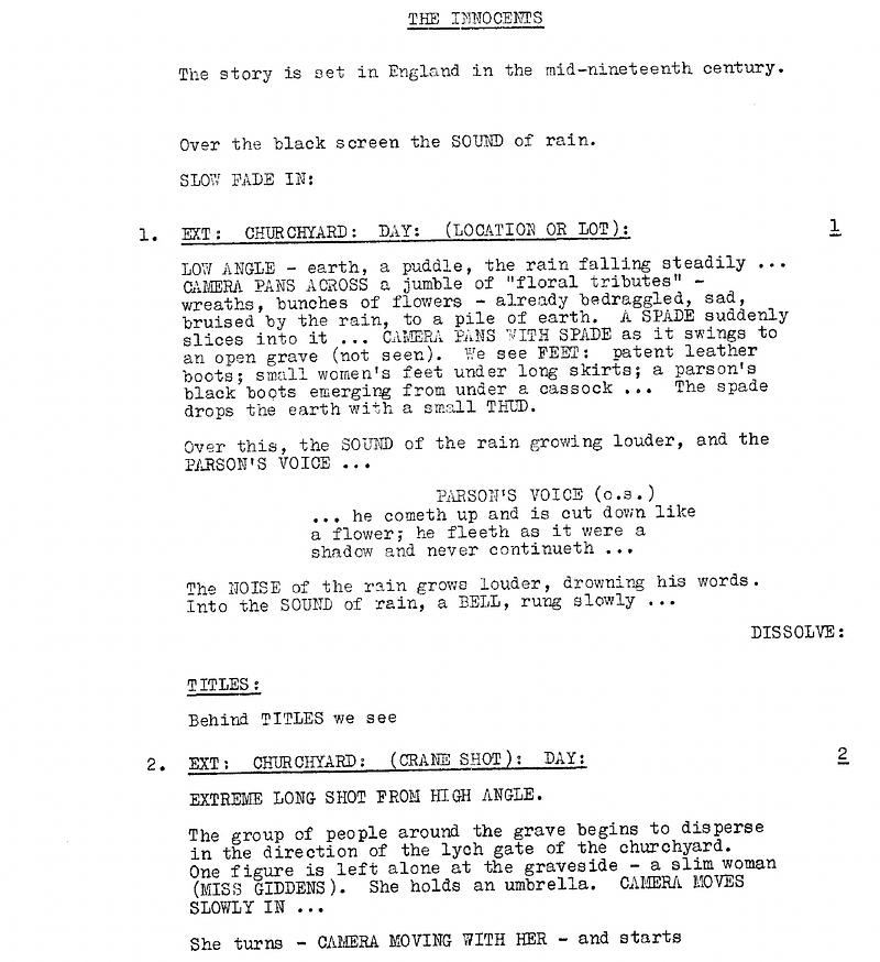 Page One: “The Innocents” (1961)