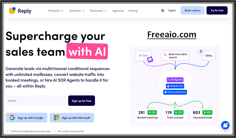 Reply io AI sales platform