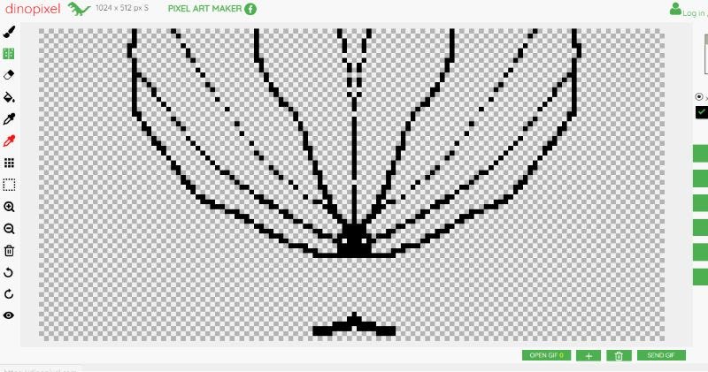 Dino pixel art generator