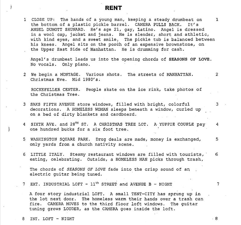 Page One: “Rent” (2005)