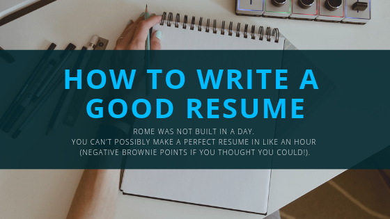 Write a Good Resume