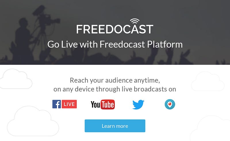 Image result for live stream to multiple platforms freedocast
