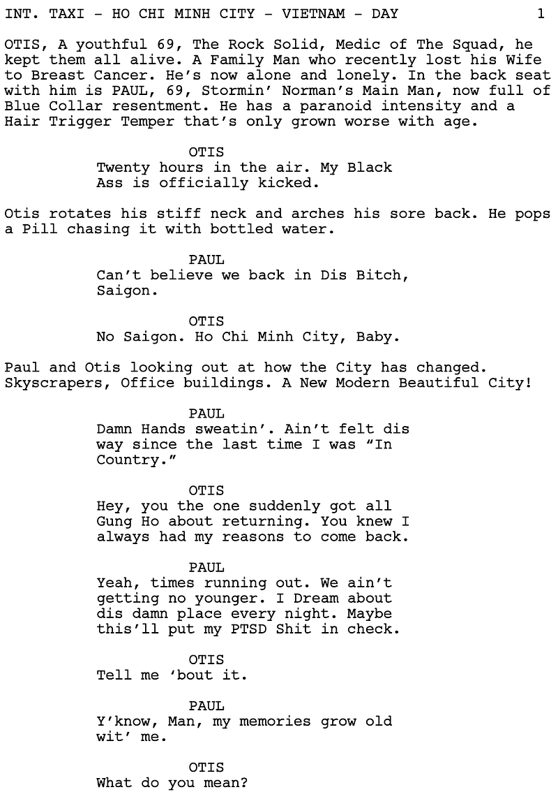 Page One: “Da 5 Bloods” (2020)