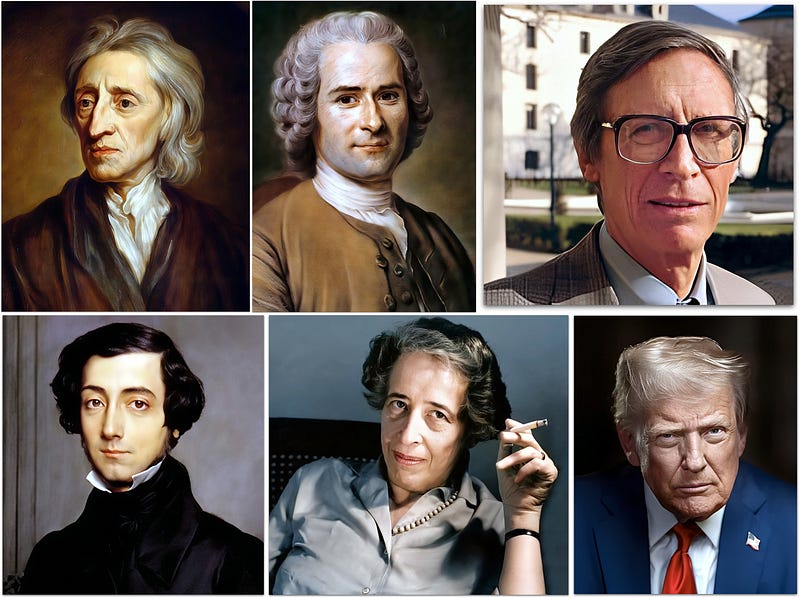 Consent on the Brink: America 2025 Through Locke’s Lens — with Rousseau, Rawls, Tocqueville, and…