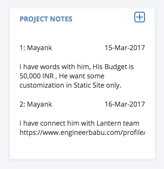 Project Notes for freelancers