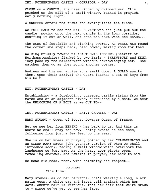 Page One: “Mary Queen of Scots” (2018)