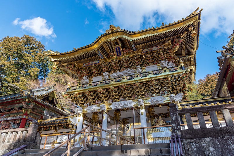 Nikko’s famed and ever-ornate Toshogu Shrine in Tochigi Prefecture