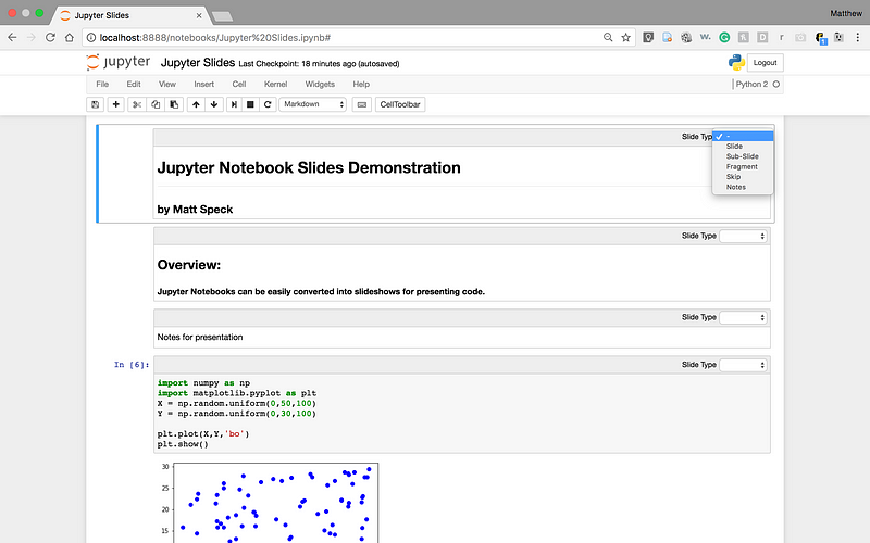 Presenting Code Using Jupyter Notebook Slides – Matthew ...