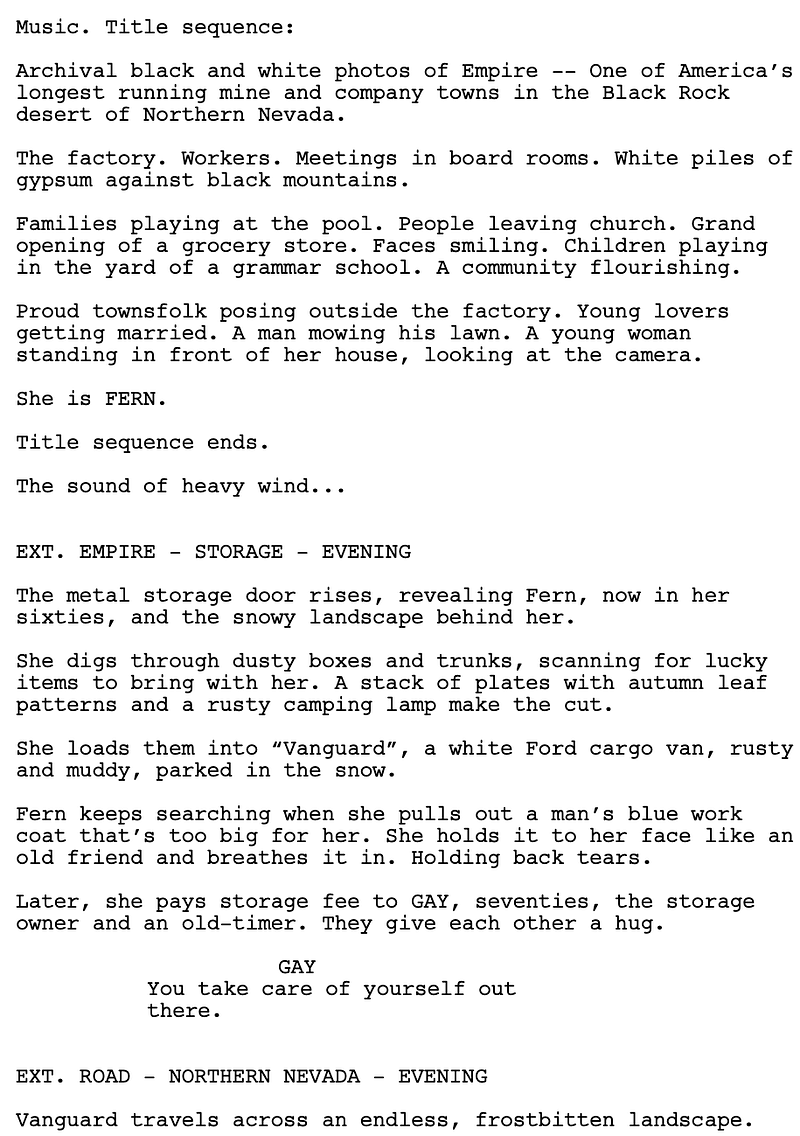 Page One: “Nomadland” (2020)