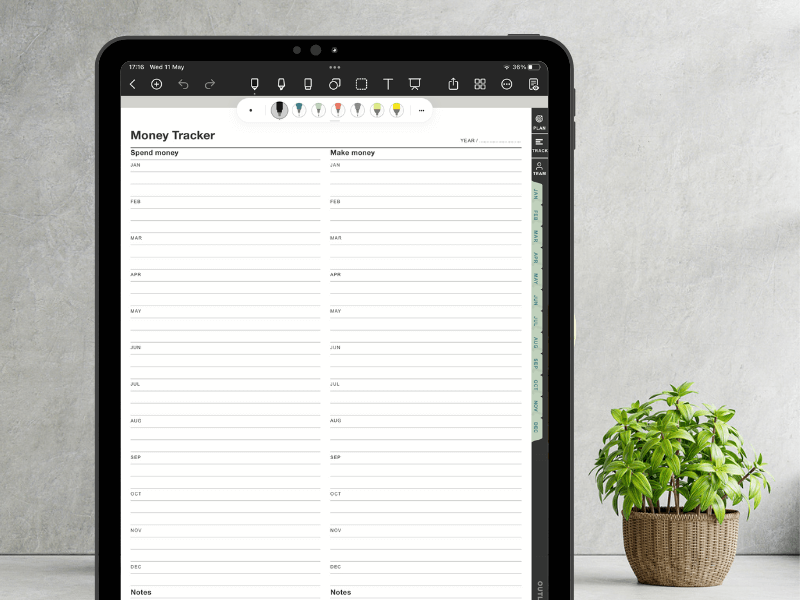 best goodnotes template inside the iPad Pro