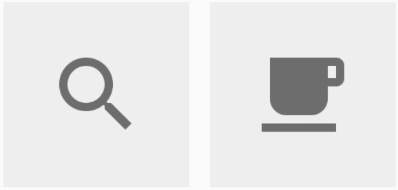Loop and coffee - icons that do not need rotation for Arabic interfaces.