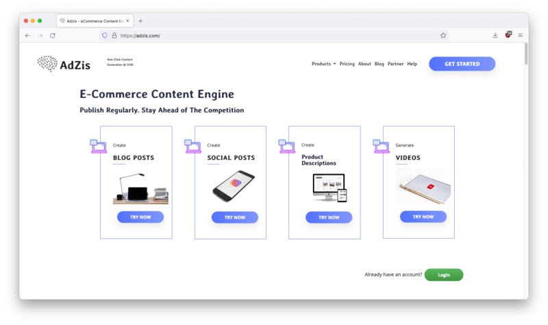 Adzis AI for Product Description Generation