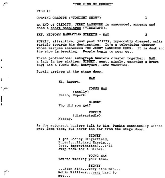 Page One: “The King of Comedy” (1982)