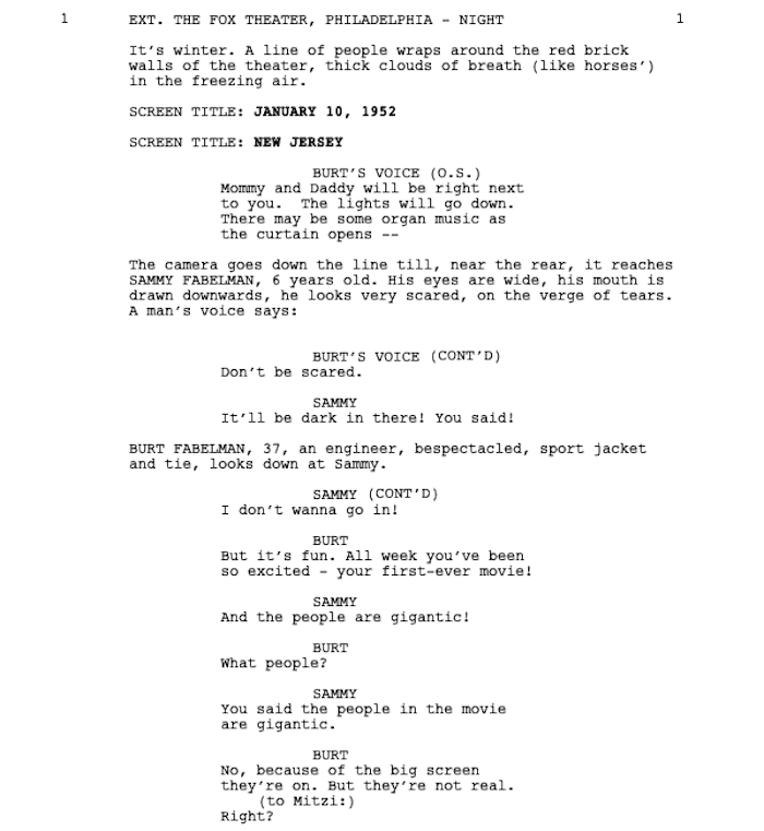 Page One: “The Fabelmans” (2022)