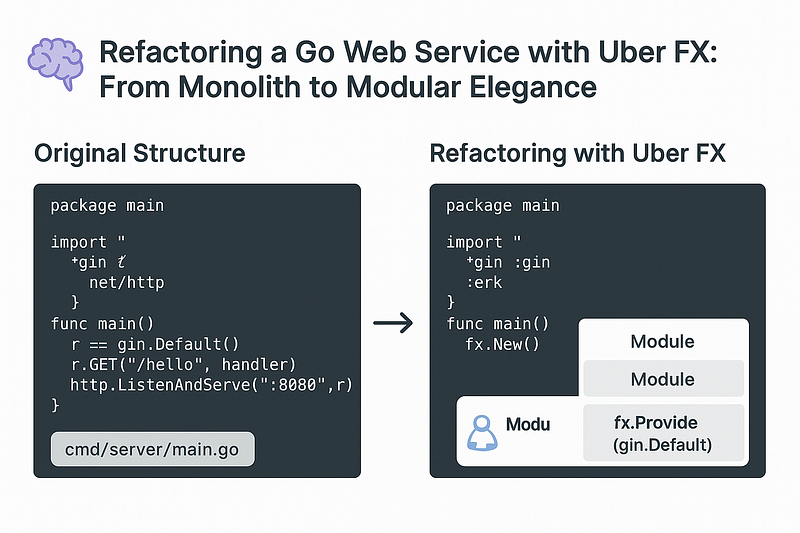 🧠 Refactoring a Go Web Service with Uber FX: From Monolith to Modular Elegance