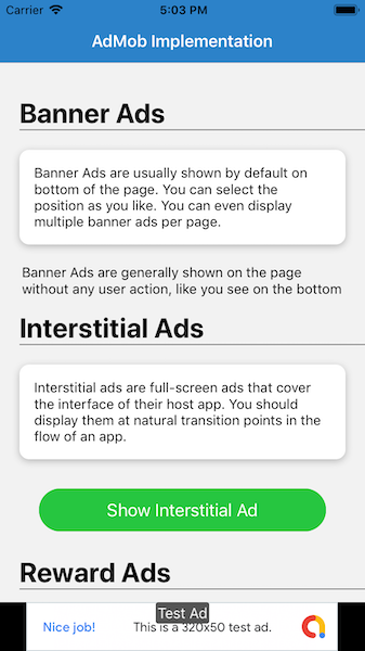 AdMob Banner Ad in React Native app