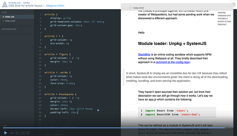 Magnus will take you through building an article layout using CSS Grid.