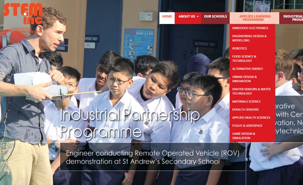 STEM.INC{.markup–anchor .markup–figure-anchor}のサイト。12のプログラムが並んでいる。