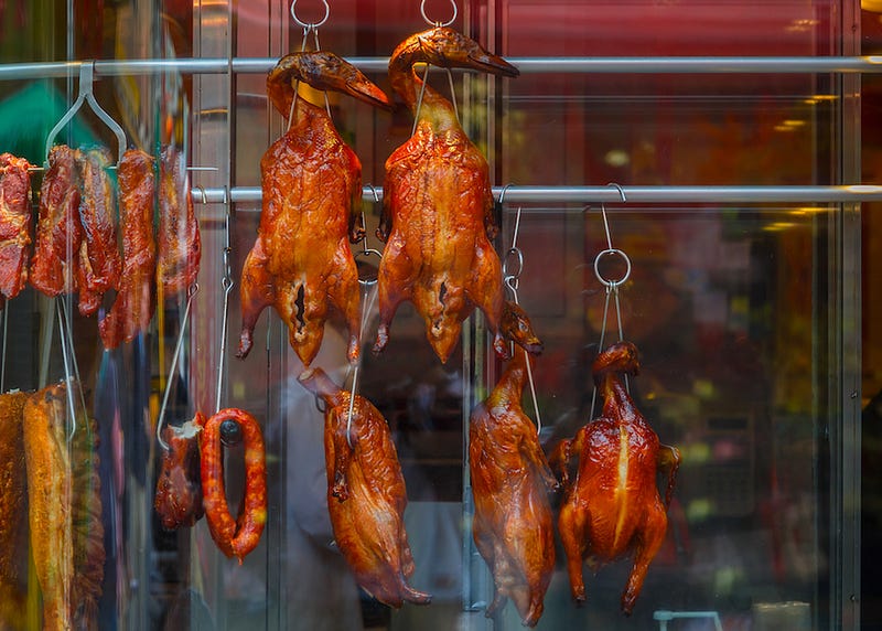 Delicious-looking duck carcasses hung out in Yokohama’s Chinatown