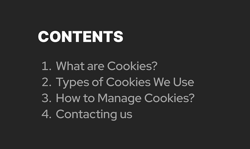 Free cookie policy template