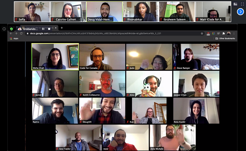 Screenshot of a Zoom meeting showing several participants.