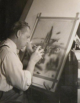 A master of the air brush at work. A master of the air brush at work.