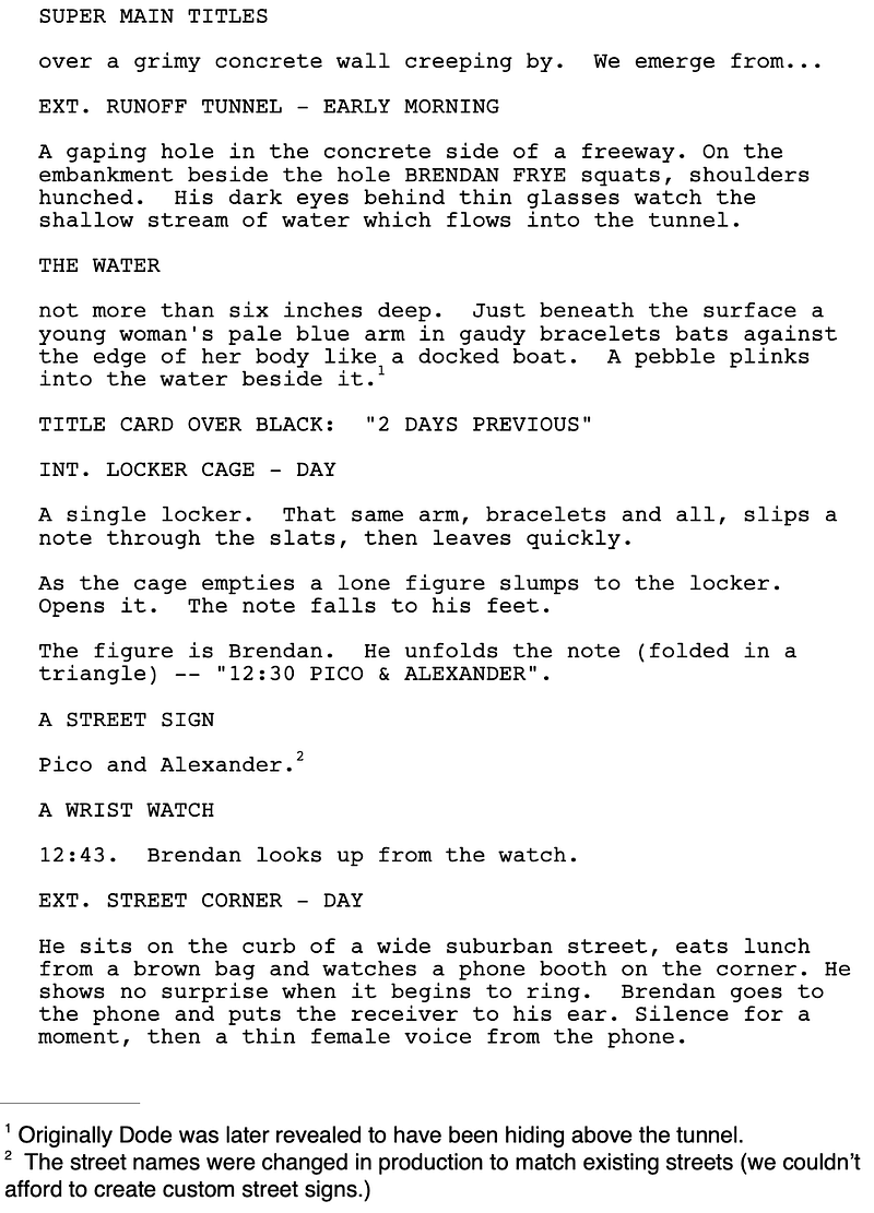 Page One: “Brick” (2005)