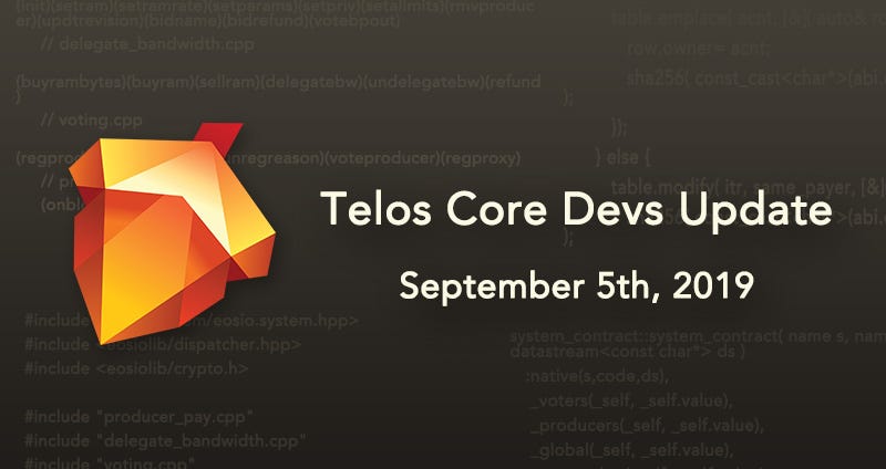 Telos Core Developers Update