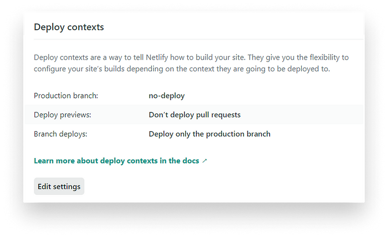 How to prevent deploys from code changes in Netlify