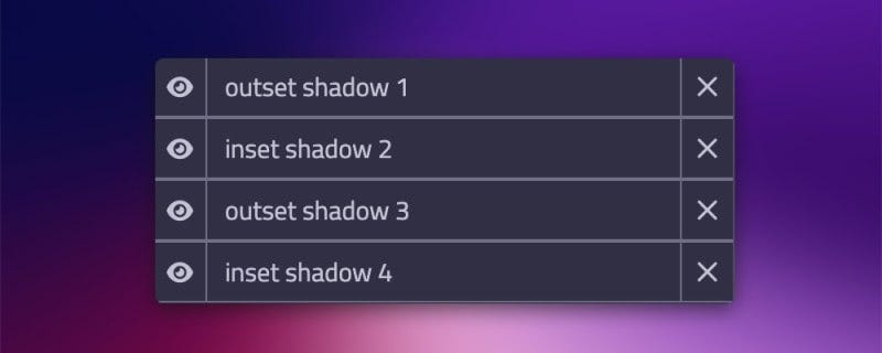 Add Multiple CSS Box Shadows